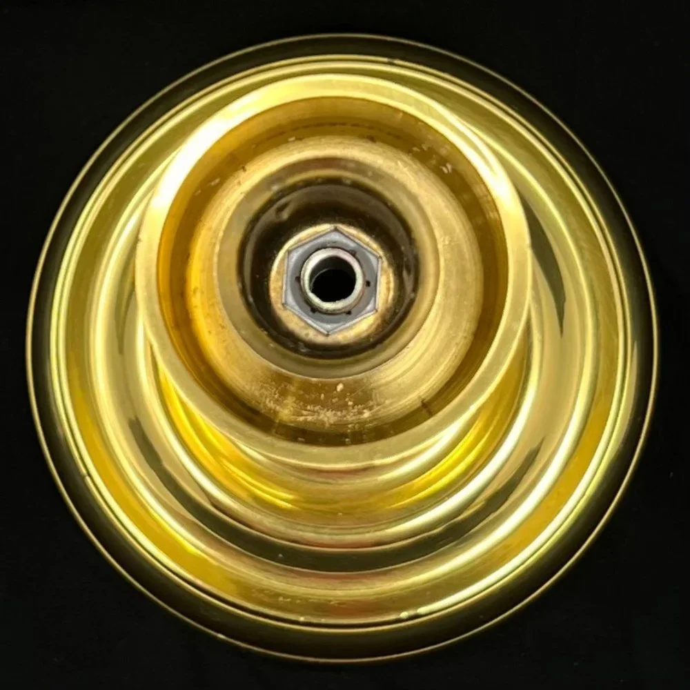 Candlestick / Candleholder Solid‎ Brass 7.25 Tall 5.25” Diameter Base